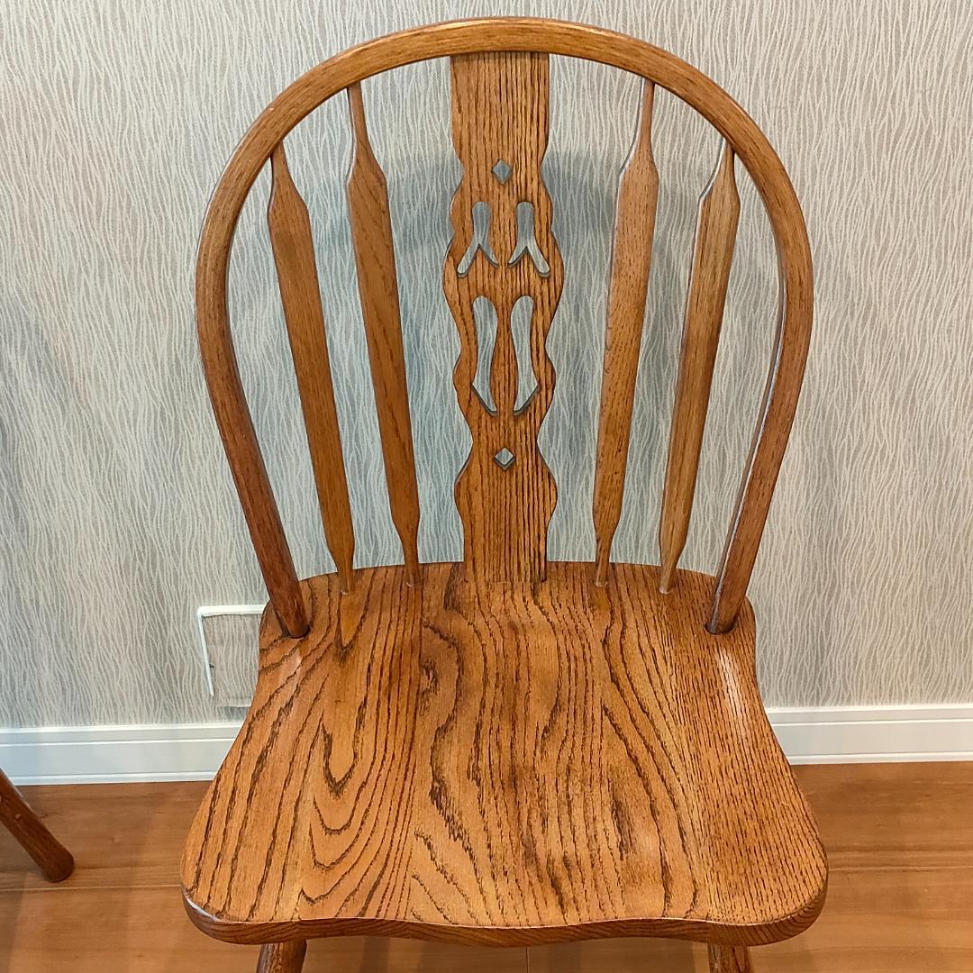 美品 ウィンザーチェア① フープバック オーク材 2脚セット F5 - メルカリ