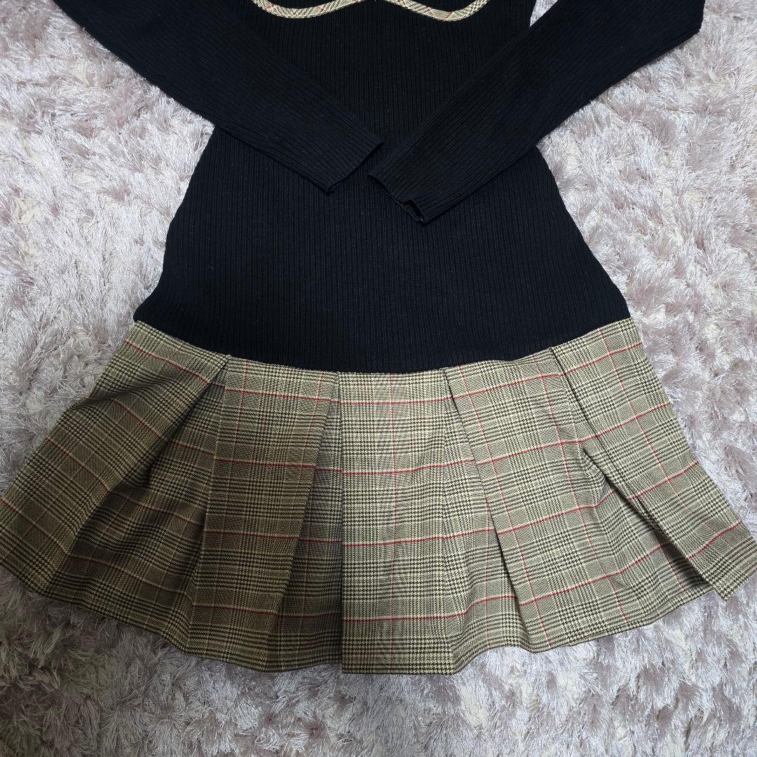 Darich ダーリッチ ポイントチェックニットミニワンピース - メルカリ