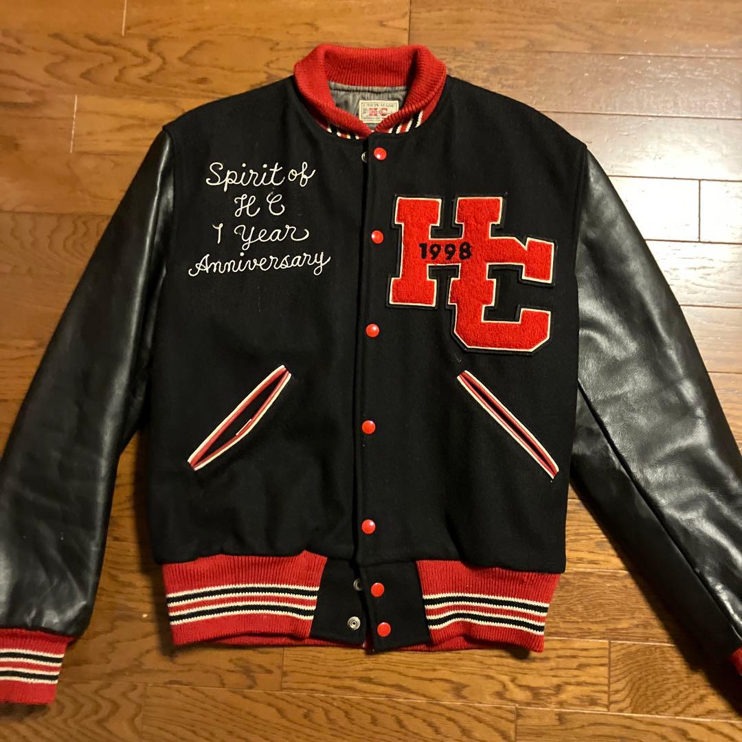 USA製キャッチボールCatchball アワードジャケットサイズ38 黒/赤 キャッチボール BUDDY 別注 Catchball アワードジャケット Size 44