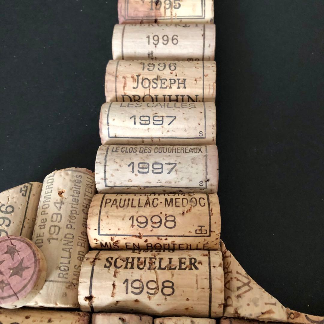 ヴィンテージワインコルク コルクアート エレキギター ハンドメイド