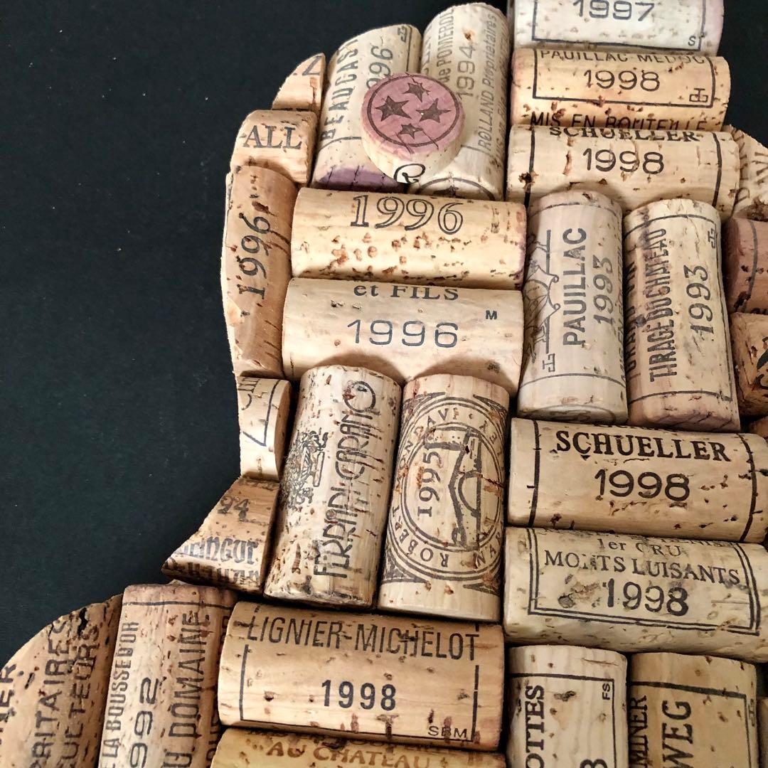 ヴィンテージワインコルク コルクアート エレキギター ハンドメイド