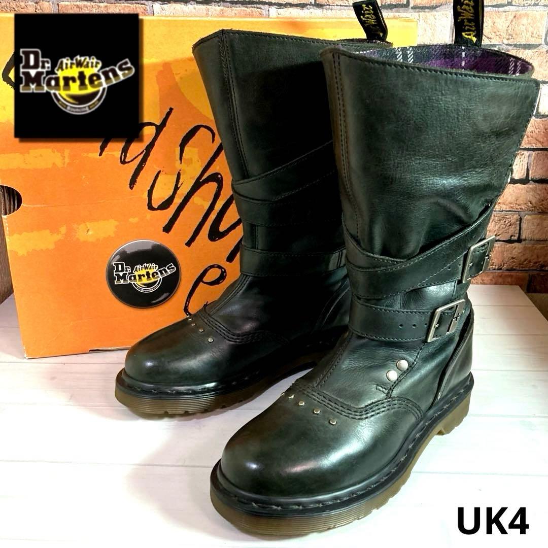 箱付き 美品□ドクターマーチン□エンジニアブーツ✨JARA 3連 ベルト