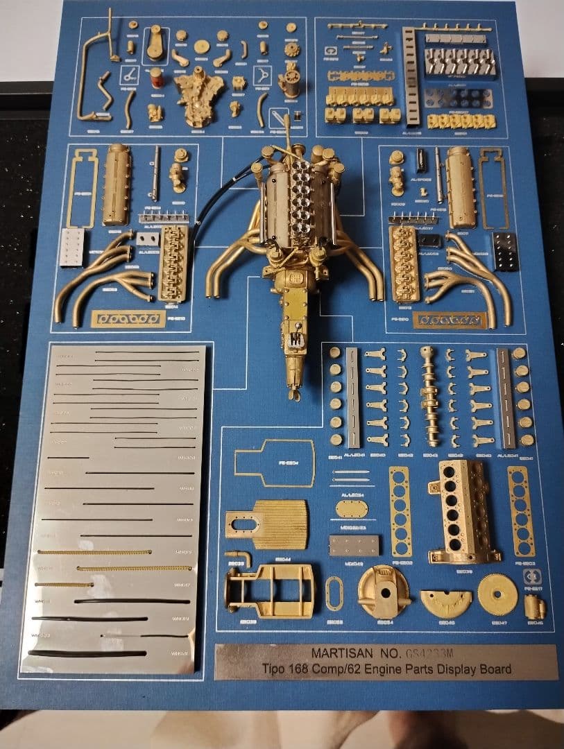 Ferrari 250GTOENGINE純銅製 エンジンパーツディスプレイボード Ferrari 250GTOENGINE純銅製 エンジンパーツディスプレイボード