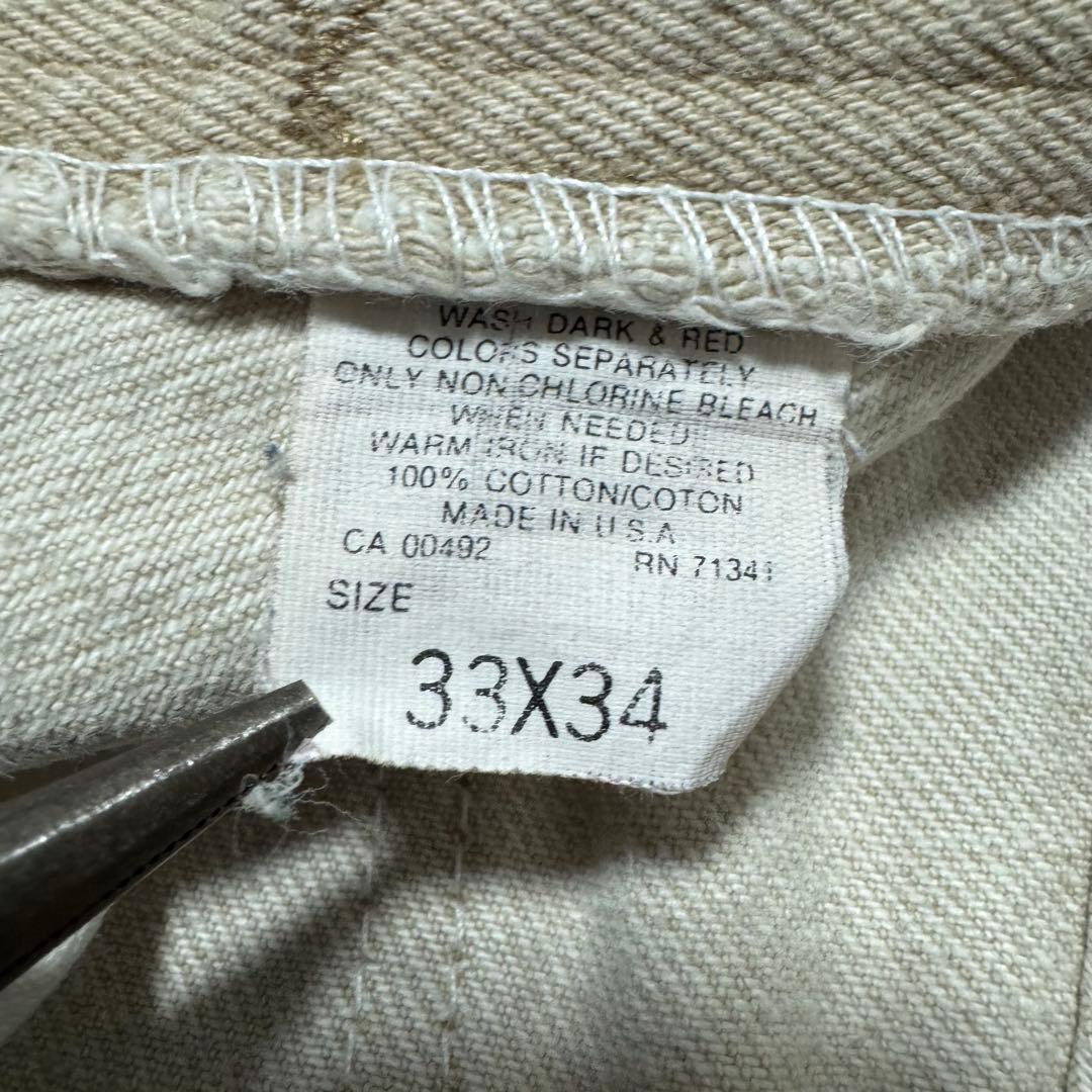 80s USA製 L.L.Bean デニム 生成り サスペンダーボタン 希少