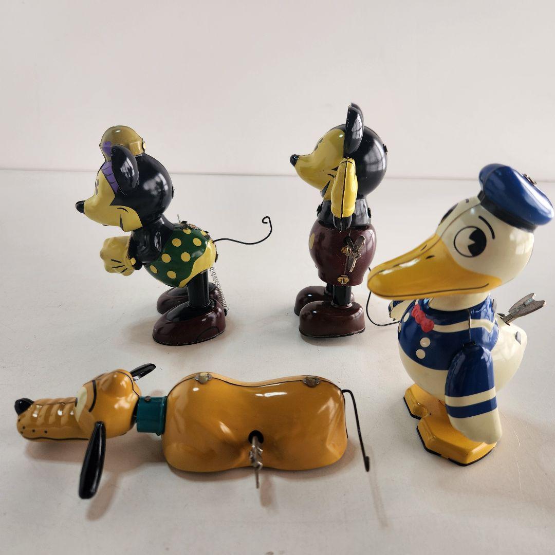 ディズニー ゼンマイ ブリキ人形 4体セット ヤングエポック社 ミッキー