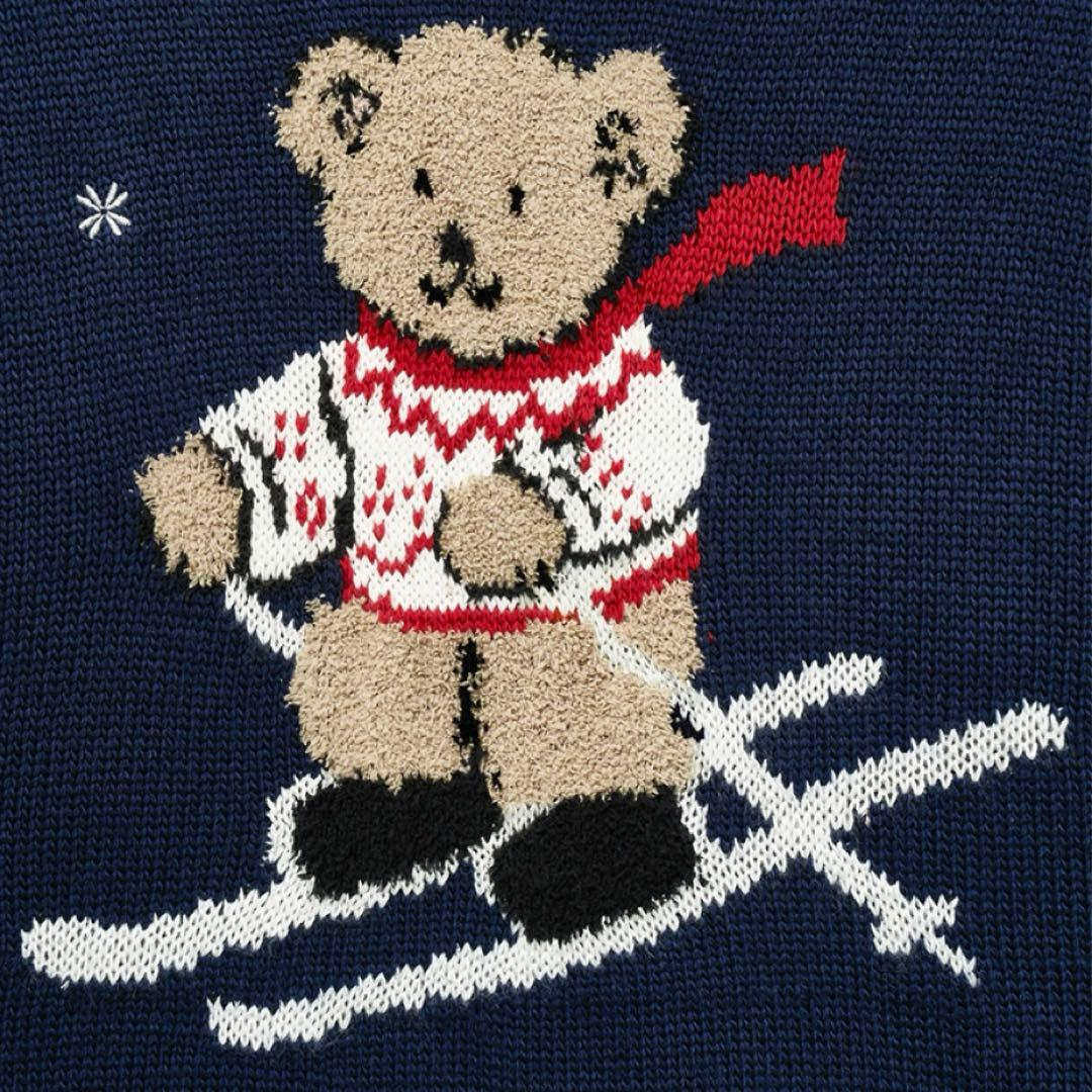MARITHE FRANCOIS GIRBAUD クマ 刺繍 セーター ネイビー - メルカリ