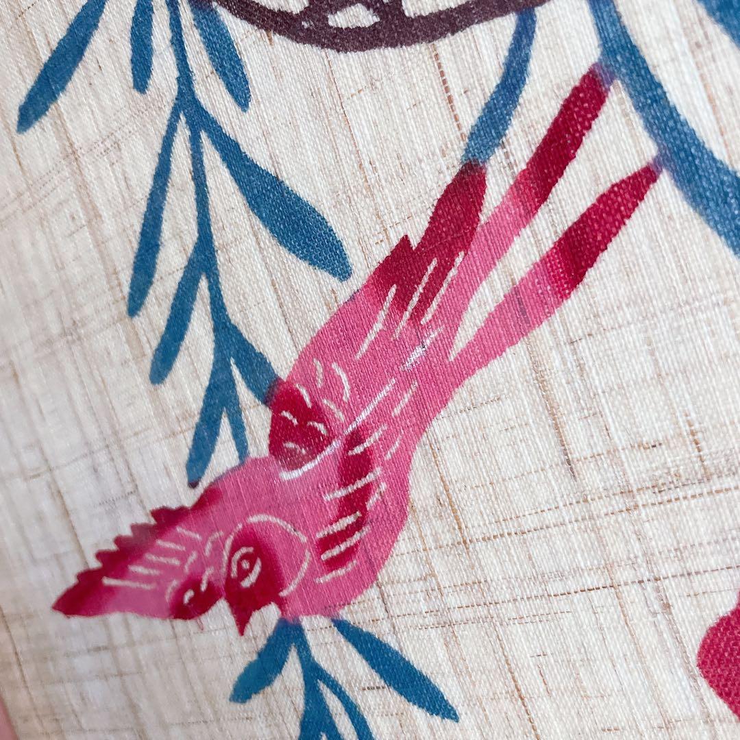 琉球紅型 びんがた 額入り 花籠と燕 沖縄 染物 インテリア - メルカリ