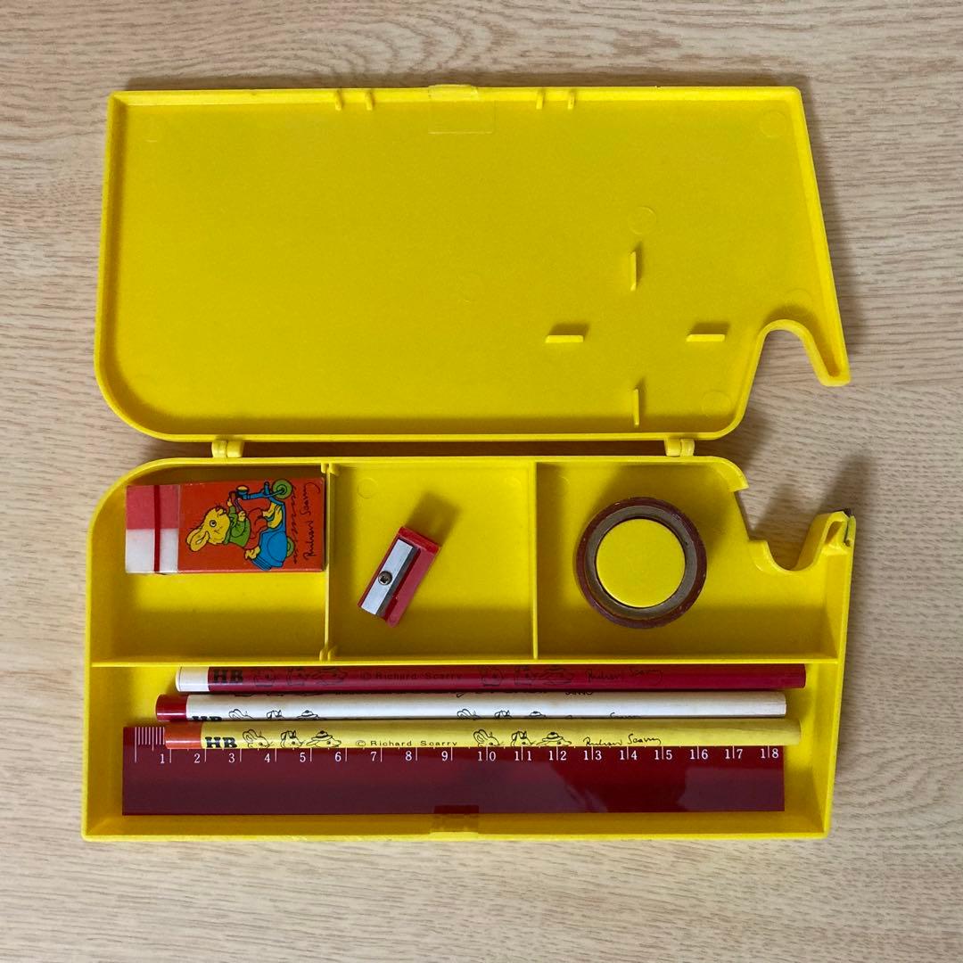 昭和レトロ サンリオ リチャード スキャーリースクールバス型筆入