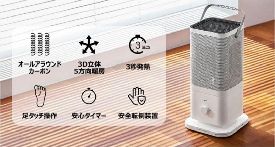 edir エディル カーボンヒーター 5面 ナノカーボン 速暖 暖房 省エネ