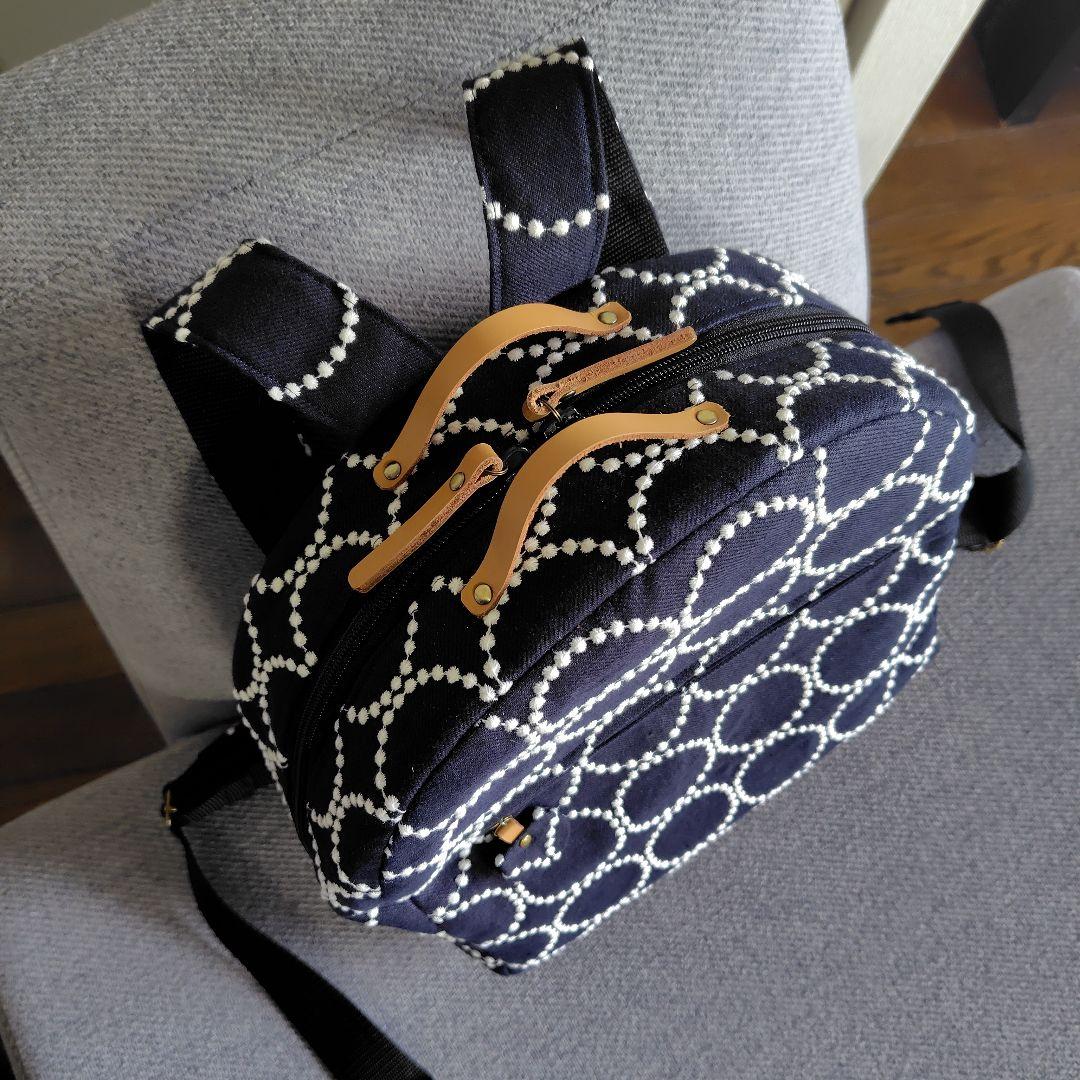 ミナペルホネンタンバリン両開きリュックハンドメイド ミナペルホネンタンバリン両開きリュックハンドメイド ミナペルホネン