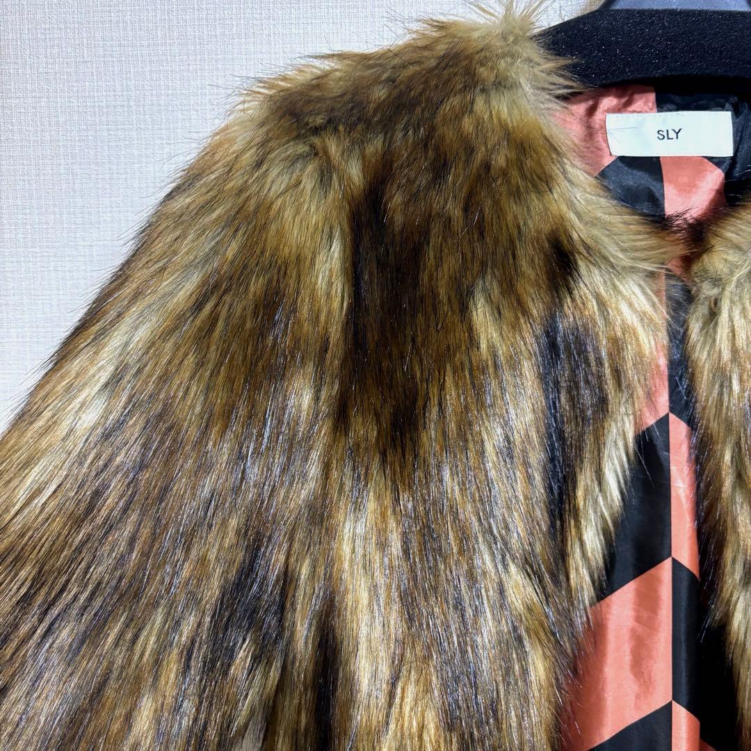 美品】SLY スライ ファーコート ブラウン サイズ1 - メルカリ