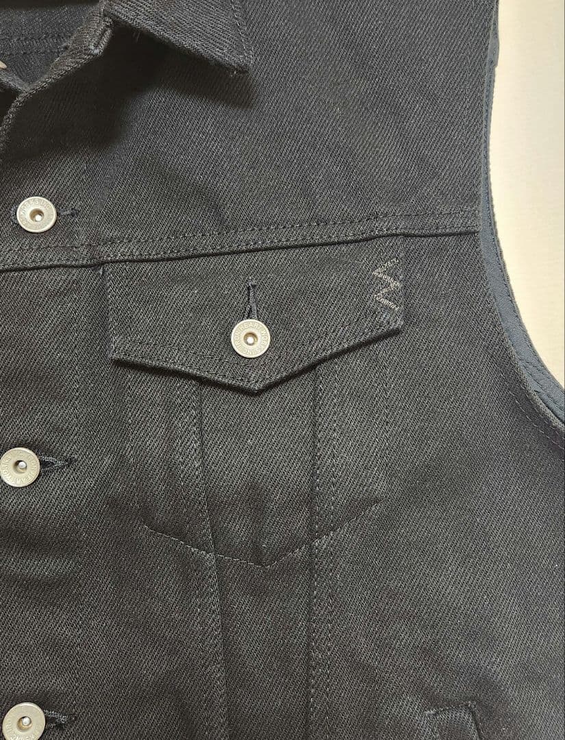 美品！アイアンハート IRON HEART 21oz黒鎧デニム ベスト L 40 - メルカリ
