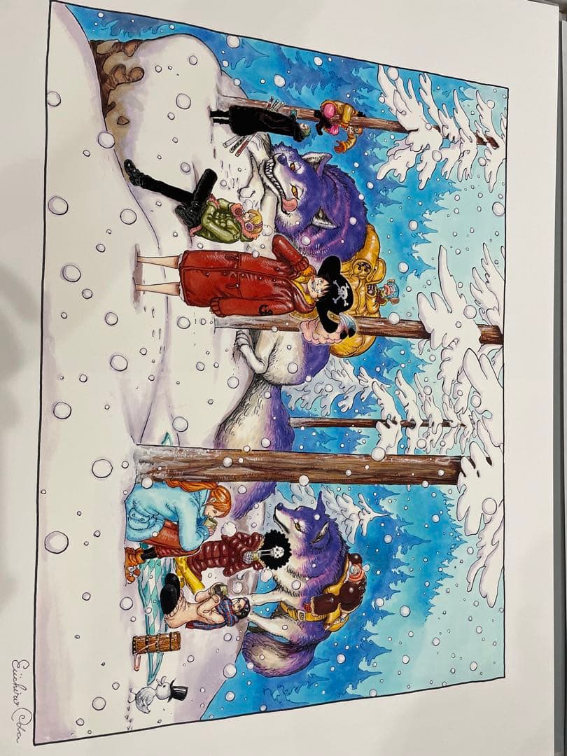 ONE PIECE / 雪と狼 OP_RC_024_A1 Manga Art - メルカリ