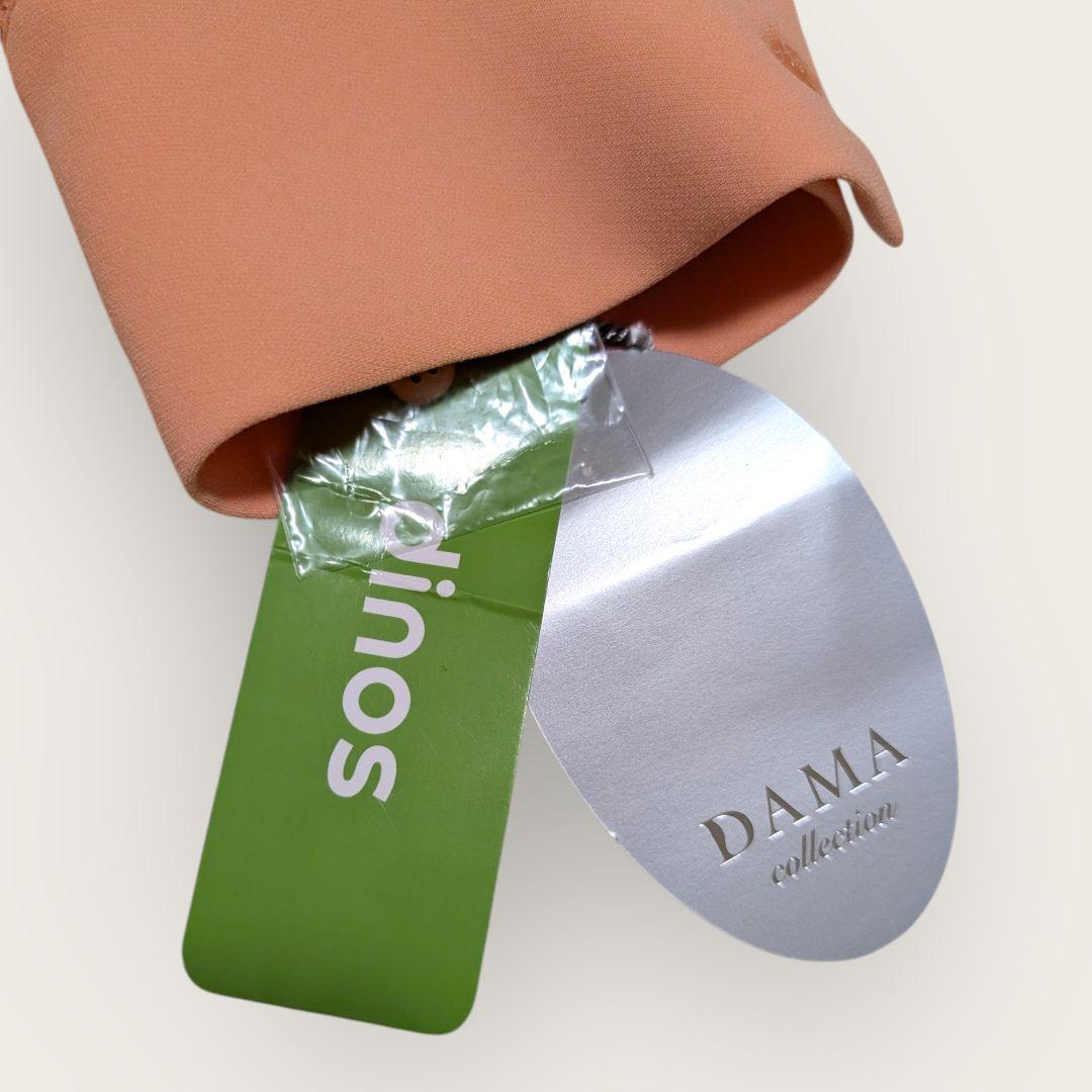 新品タグ付】ダーマコレクション サーモンピンク ブラウス 13号 DAMA