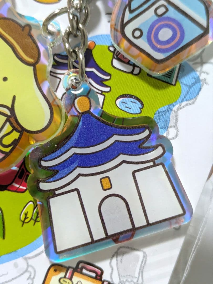 台湾限定 ポムポムプリンキーホルダー 中正紀念堂 台湾限定サンリオ