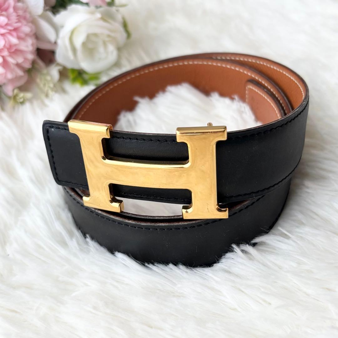 美品✨エルメス Vintage 91's コンスタンス Hベルト リバーシブル 美品✨エルメス Vintage 91's コンスタンス Hベルト リバーシブル