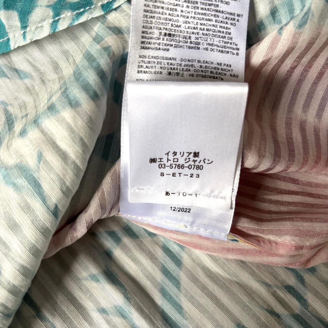 タグ付✨】エトロ チュニック シャツ ボウタイ リボン 総柄 ワンピース