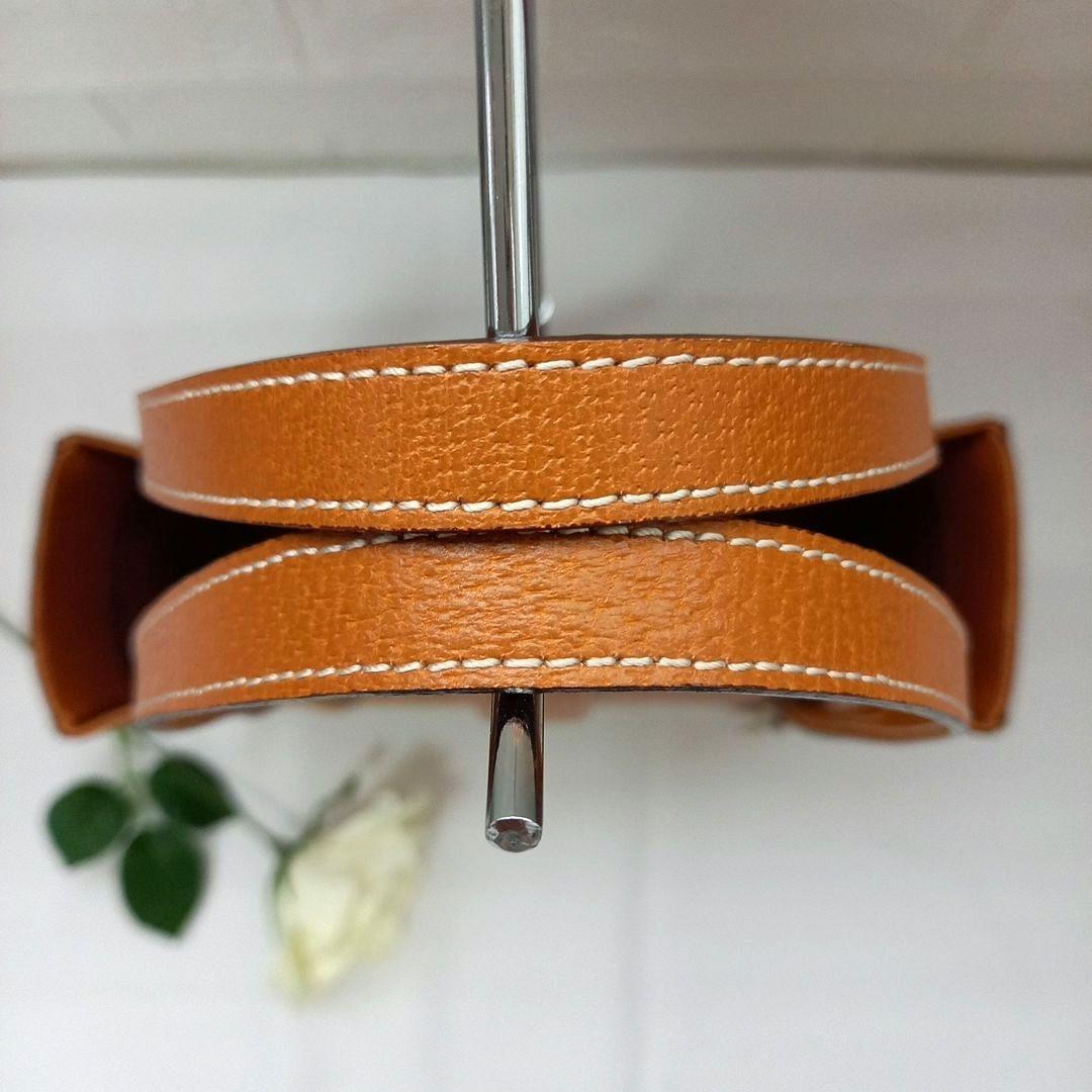 ☆極美品☆《銀座かねまつ》レザー トートバッグ キャメル シルバー