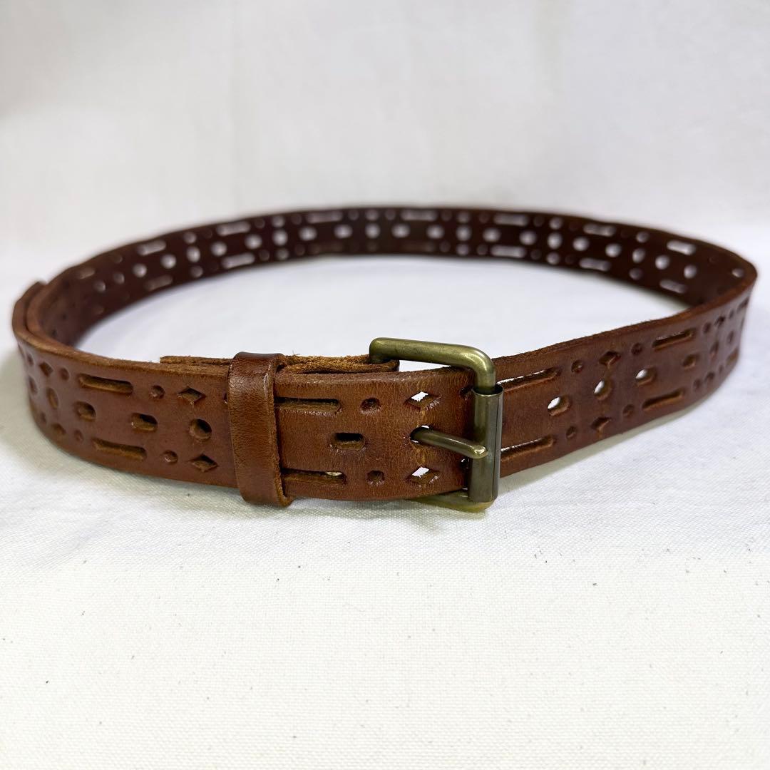 マーガレットハウエル デザイン ブラウンレザーベルト イギリス製