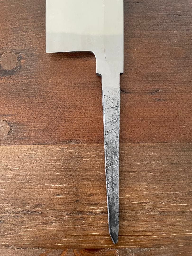 沖芝吉貞作 吉貞造 鎌型薄刃包丁 八寸 霞 白鋼 - メルカリ
