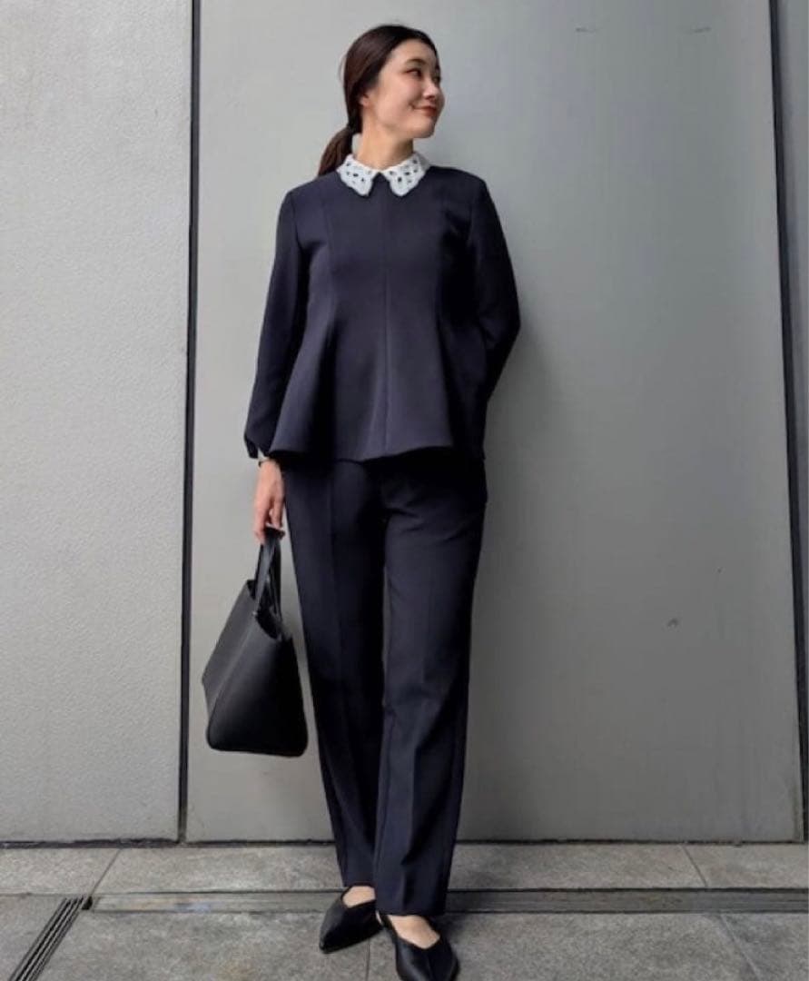 新品未使用】MilaOwen 2wayレースカラーペプラム トップスのみ - メルカリ