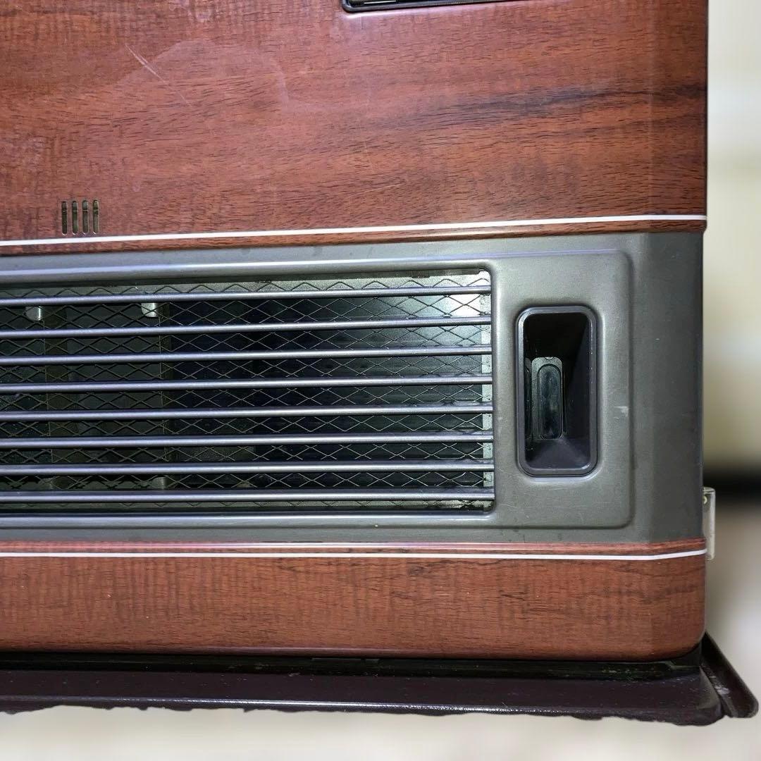 昭和レトロ SANYO 石油ファンヒーター 完動品 木目インテリア