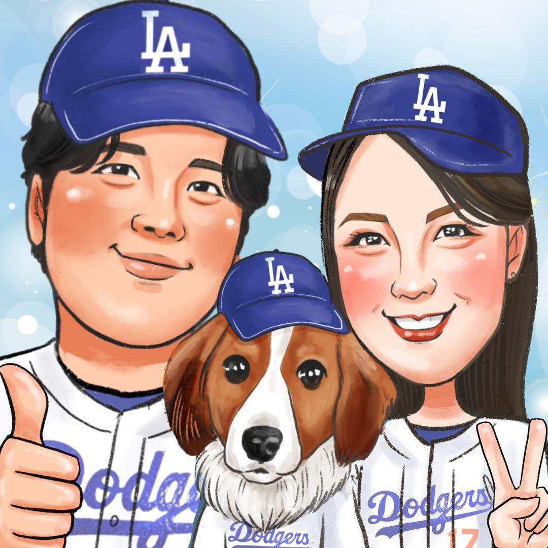 誇張を控えた優しい似顔絵オーダー♪母の日　父の日　還暦祝い　お名前ポエム　結婚式 誇張を控えた優しい似顔絵オーダー♪母の日 父の日 還暦祝い