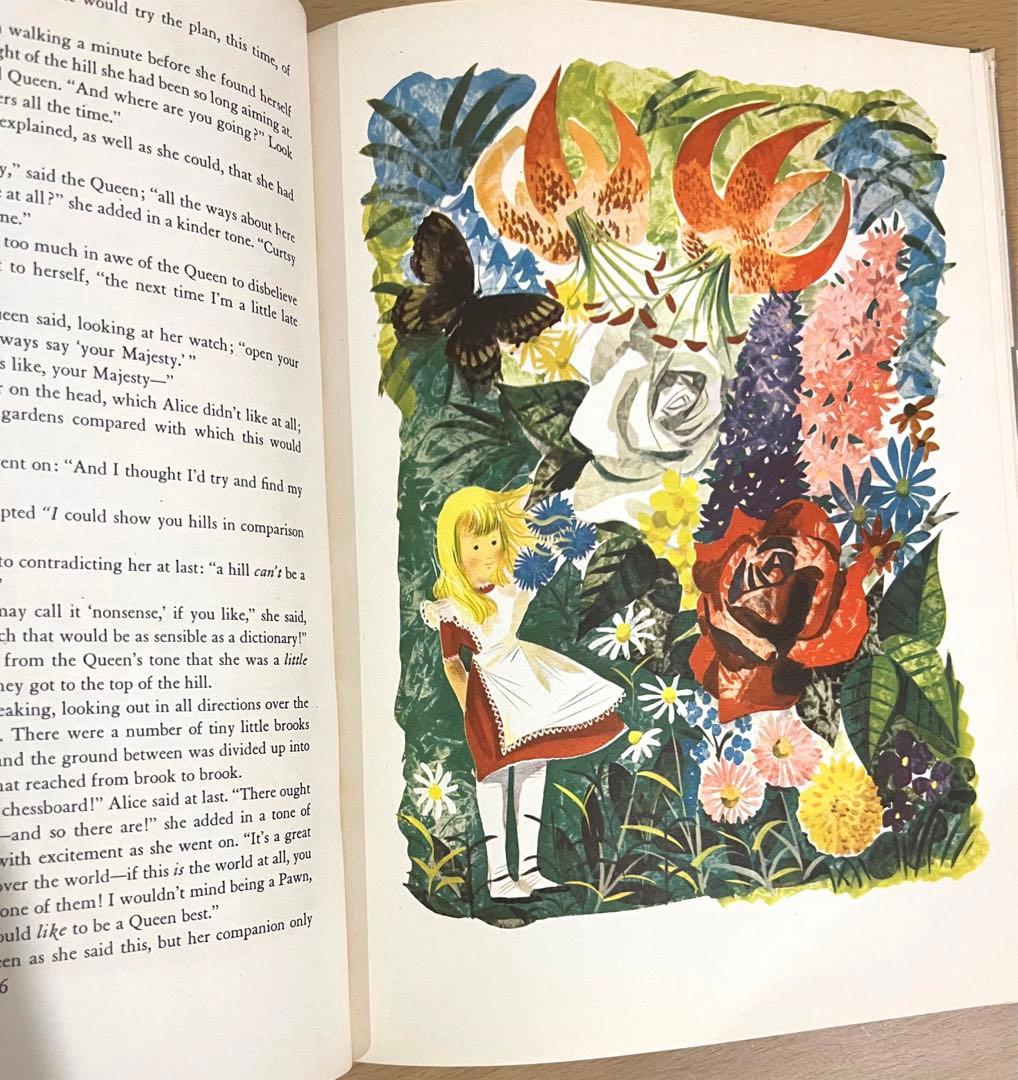 No.246 希少 古書 洋書 アンティーク 不思議の国のアリス・鏡の国の