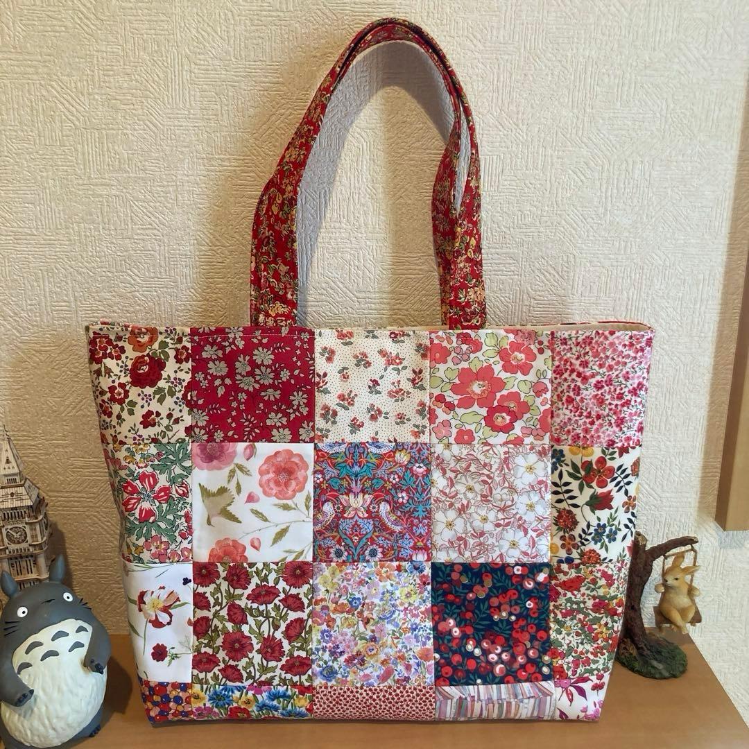 リバティ パッチワークバッグ ハンドメイド - メルカリ