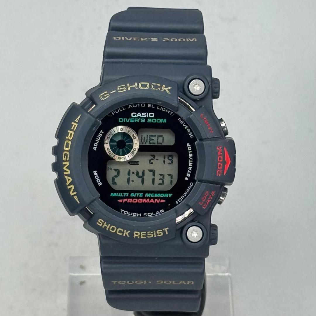 極美品 G-SHOCK GW-200 フロッグマン タフソーラー ネイビーブルー