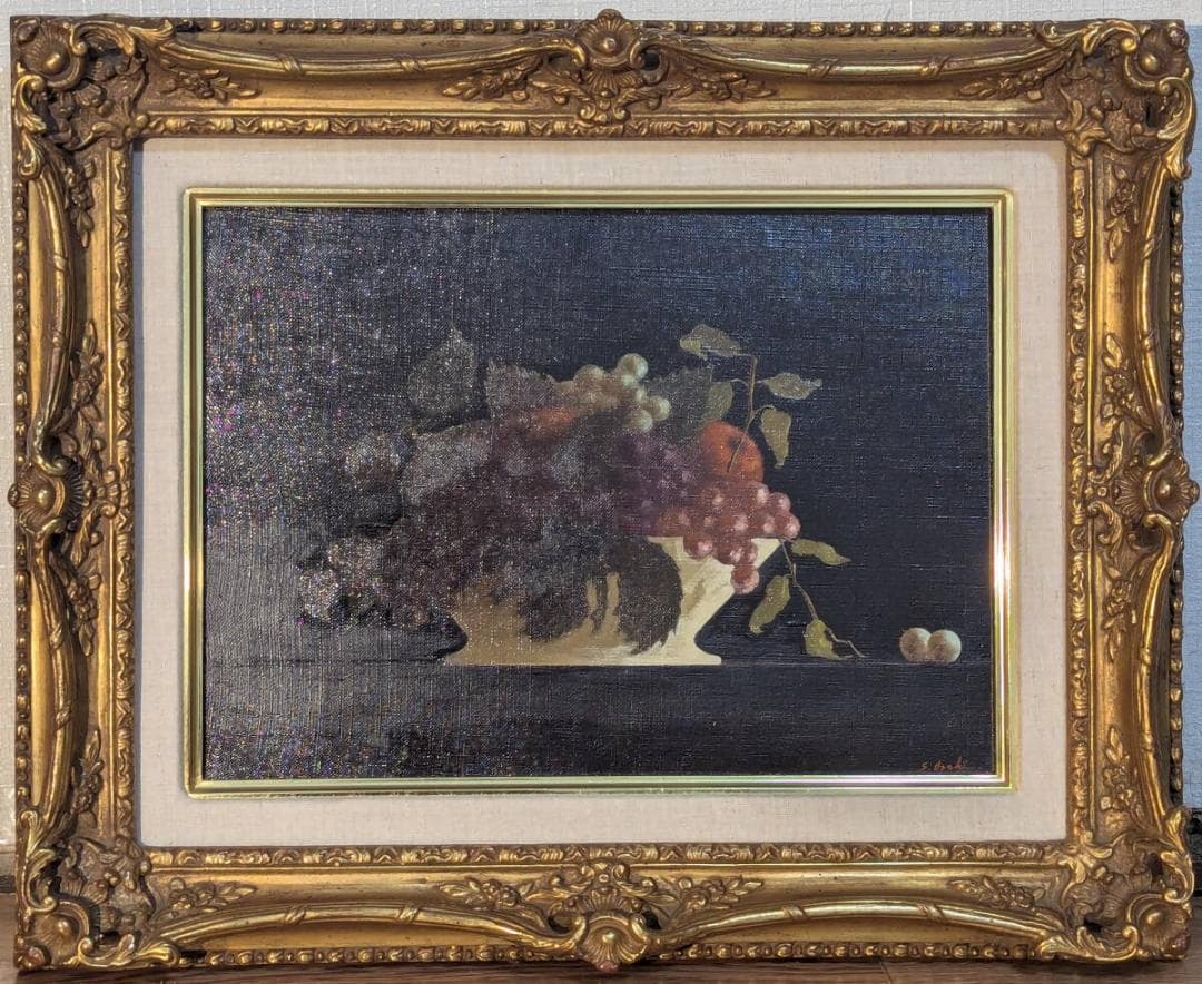 真作】絵画 尾崎進 油彩4号 静物 バロック風の重厚な一作 X117 - メルカリ