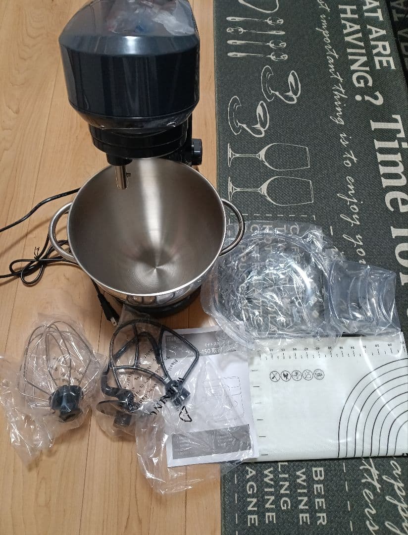 お菓子作り　スタンドミキサー　卓上　パン　ベーカリー　撹拌機　説明書　パンマット Amazon | スタンドミキサー 卓上ミキサー パン 撹拌機 4L 業務用