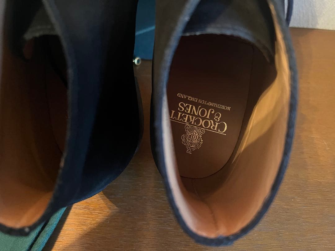 美品クロケットジョーンズブラックスエード CHERTSEY 7.5E