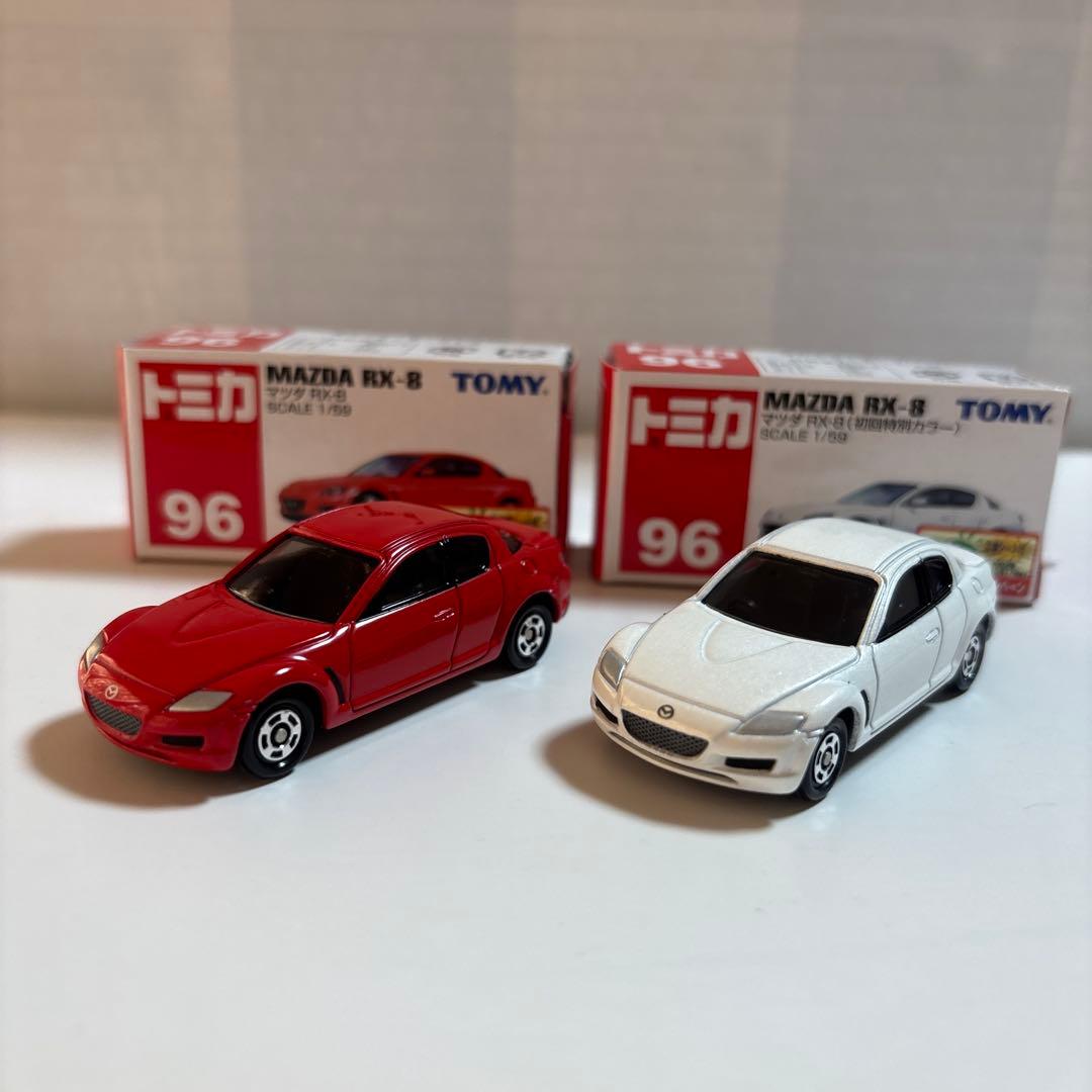 トミカ（絶版品）NO96マツダRXー8（初回特別カラー白色） - メルカリ