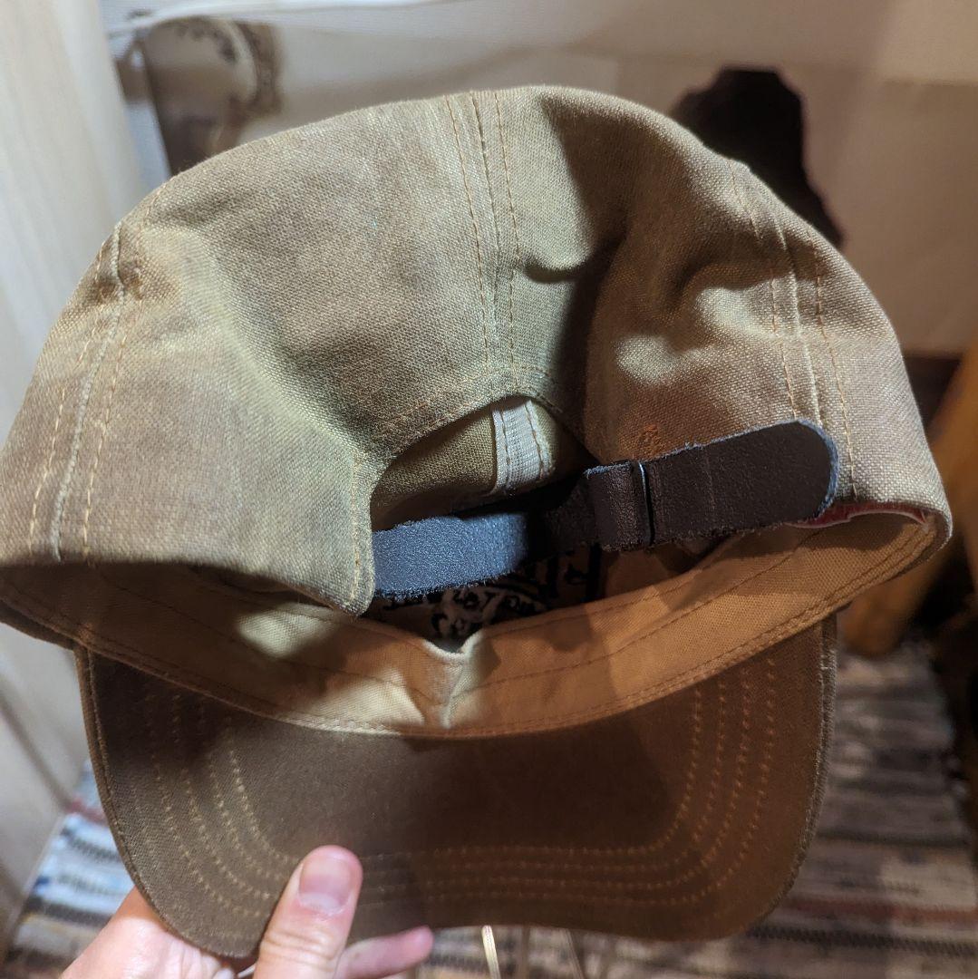 90s FILSON オイルドコットン ロゴエンブロイダリー キャップ USA製