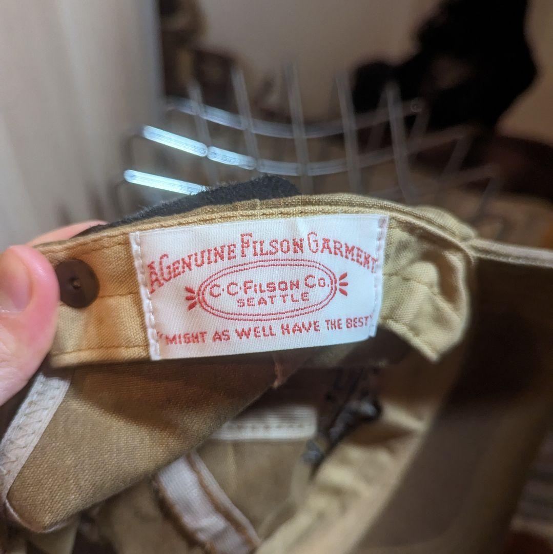 90s FILSON オイルドコットン ロゴエンブロイダリー キャップ USA製