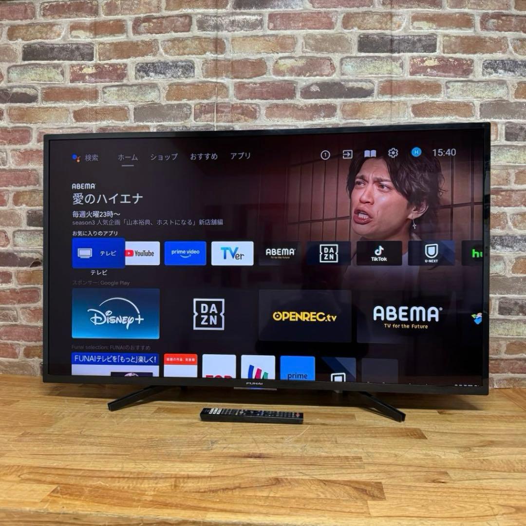 FUNAI 55V型 4K液晶テレビ HDD内蔵 FL-55U5030 アプリ○