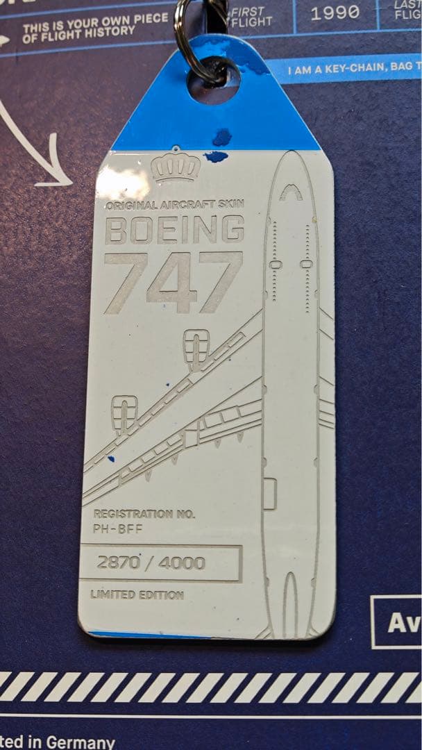 KLM Aviationtag B747-400M PH-BFF 塗装面完璧