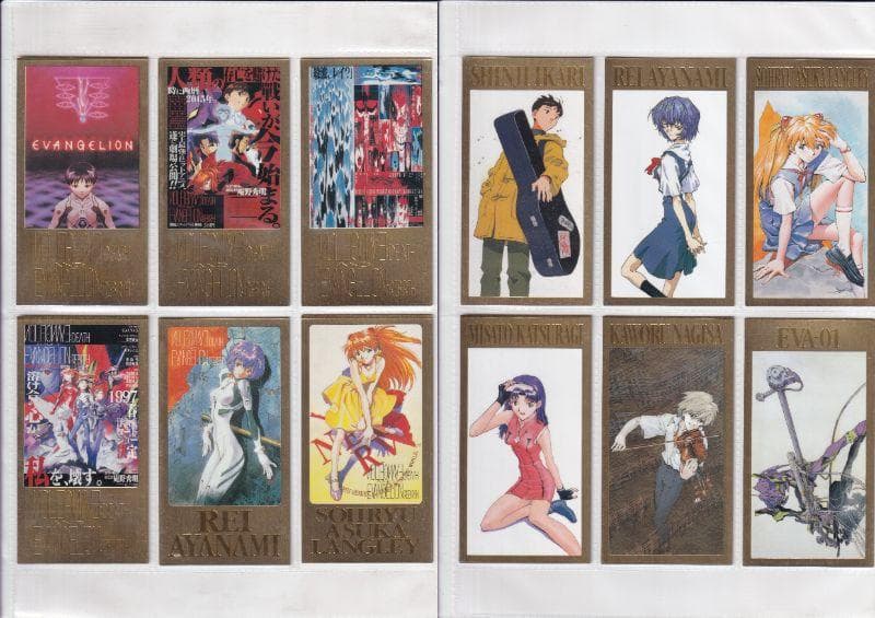 エヴァンゲリオン　ワイド１、２　フルコンプ　バインダー バインダー特典カード付き 新世紀エヴァンゲリオン カードダスマスターズⅠ 全初版172種類