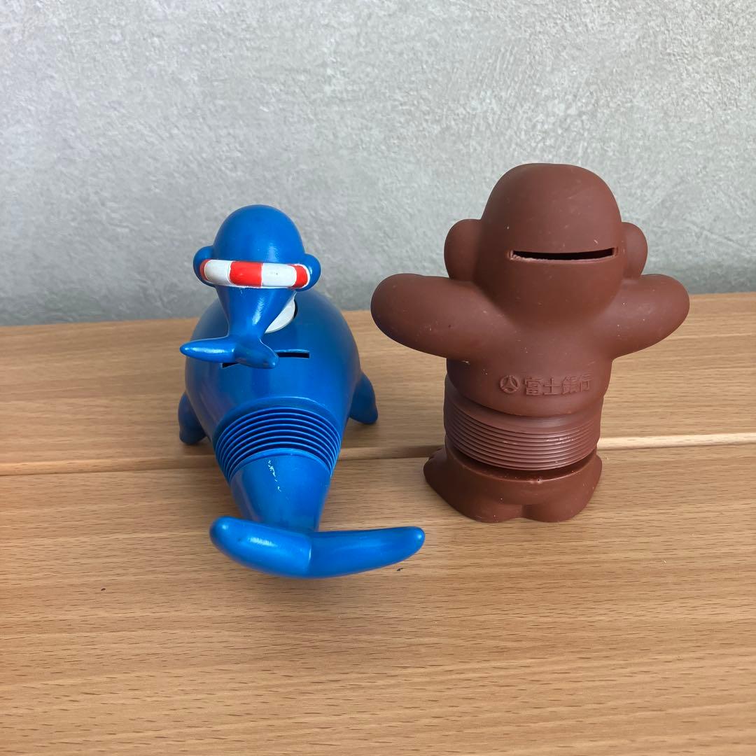 富士銀行 ソフビ 貯金箱 のびのび 8種 レトロ バラ売りOK