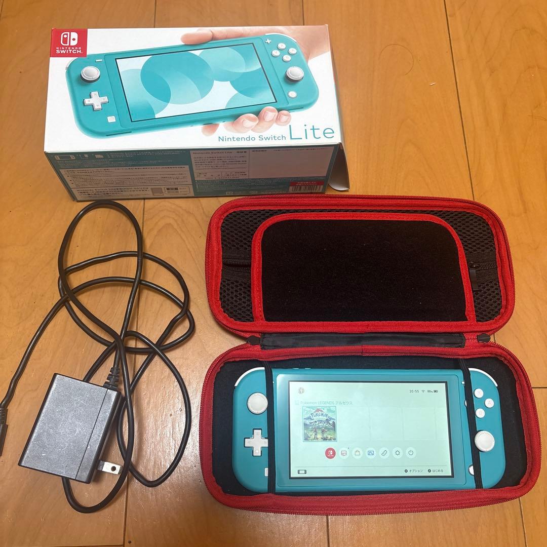 ［極美品］Nintendo Switch Lite本体　ターコイズ　ケース付き Nintendo Switch Lite ケース カバー スウィッチライト スイッチライト