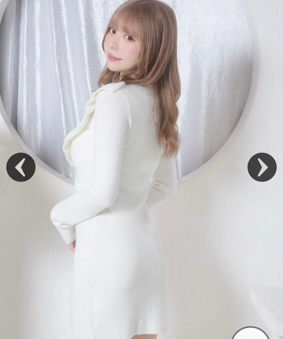 ハートカットニットワンピース ミシェルマカロン - メルカリ