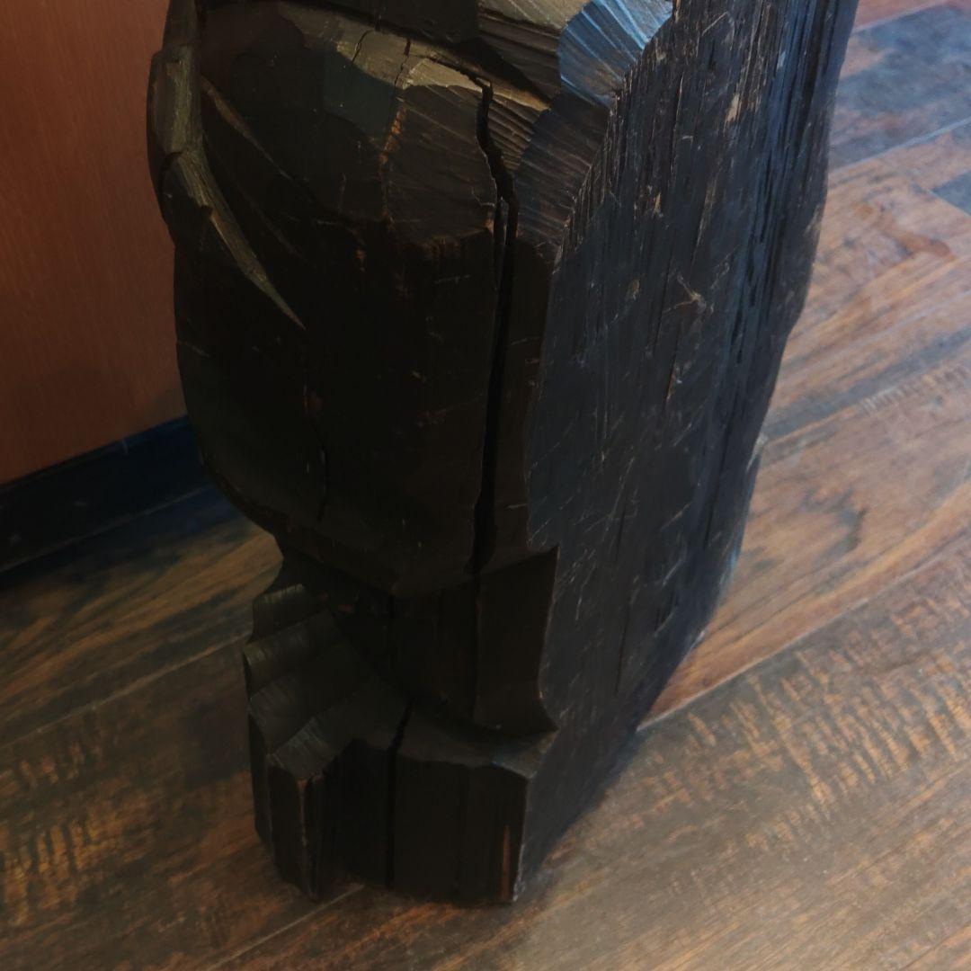 松宮順一　大黒様　木彫　置物　大型　木製　骨董　時代物