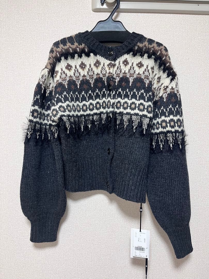 ameri UND 2WAY LADY NORDIC KNIT CARDIGAN - メルカリ