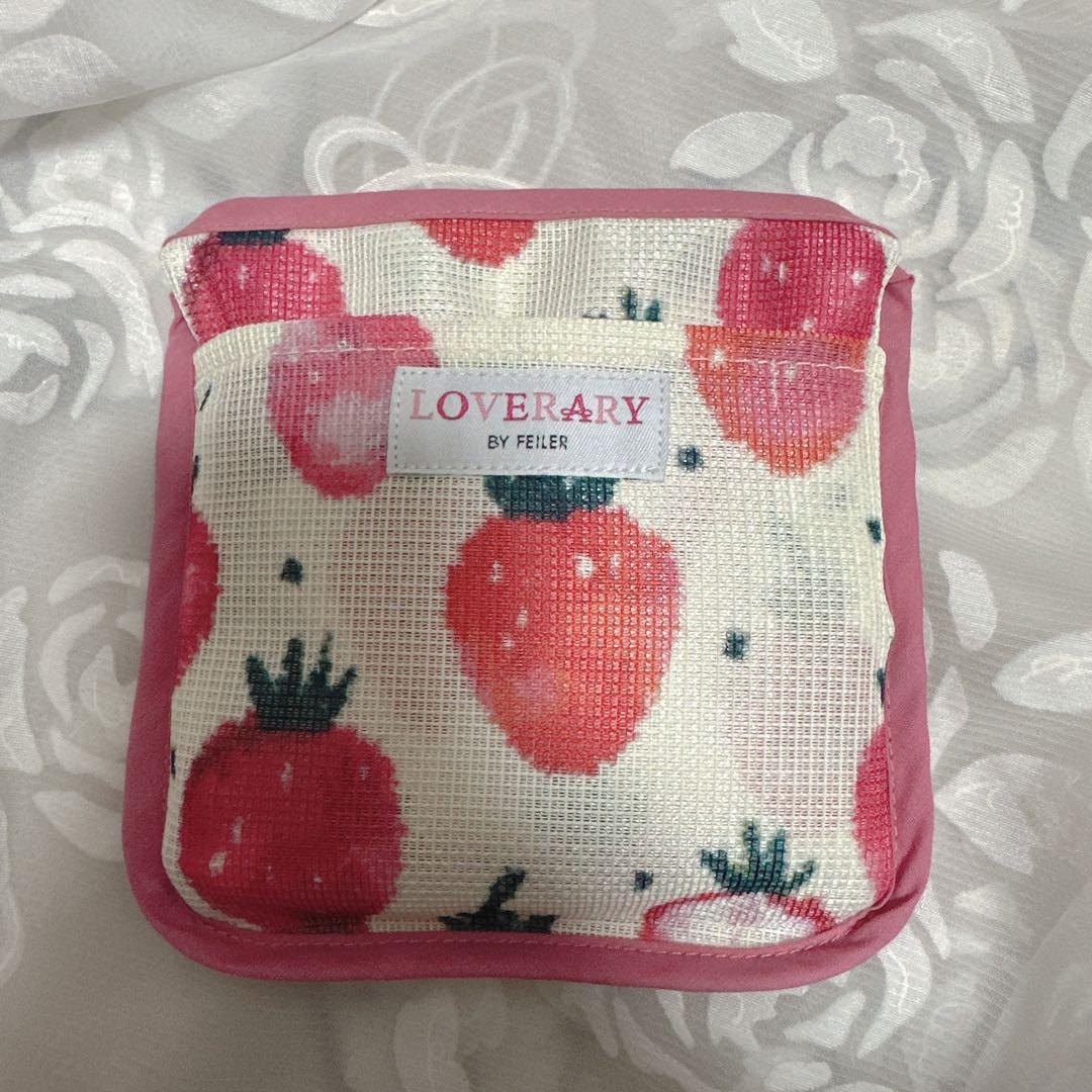 LOVERARY BY FEILER ストロベリードット メッシュ転写バッグ大 FEILER フェイラー LOVERARY ラブラリー ストロベリードット バッグ