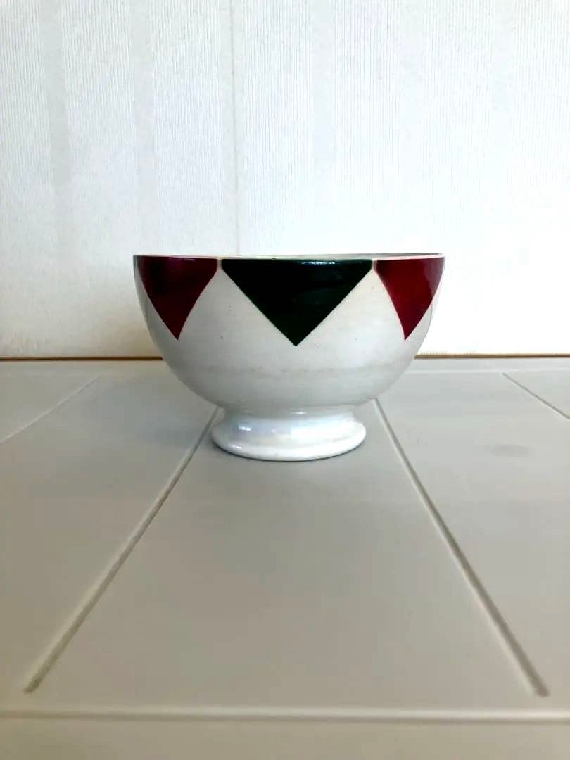 フランス　アンティーク　カフェオレボウル クリスマス紋様　《希少カラー》