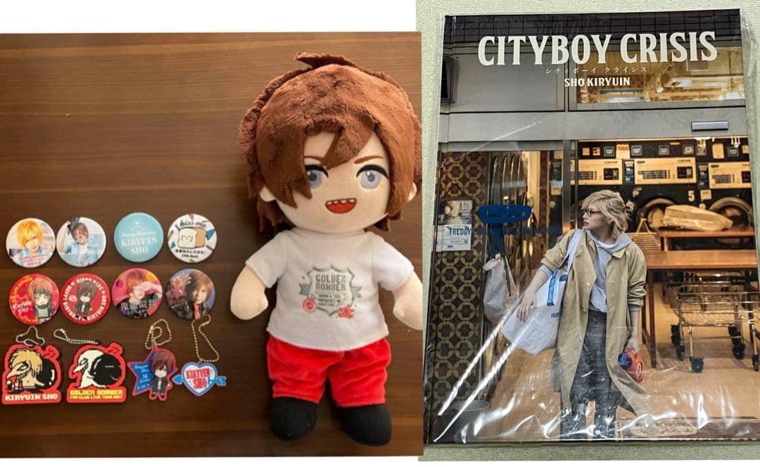 鬼龍院翔 ゴールデンボンバー 写真集 ぬいぐるみ 缶バッジ