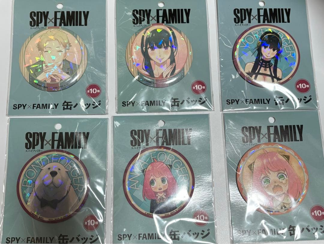 スパイファミリー　缶バッジ　プライズ　6種 SPY×FAMILY プライズ 缶バッジ 3月26日よりnamco/とるモに登場!!