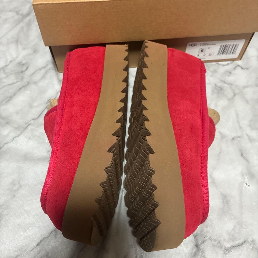 極美品】UGG アグ モカシン 完売カラーリボンレッド