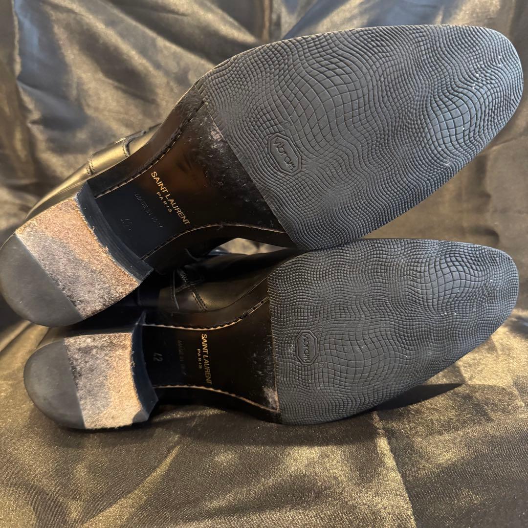 サイズ42】極美品 サンローランパリ リングブーツ ハーフラバー済